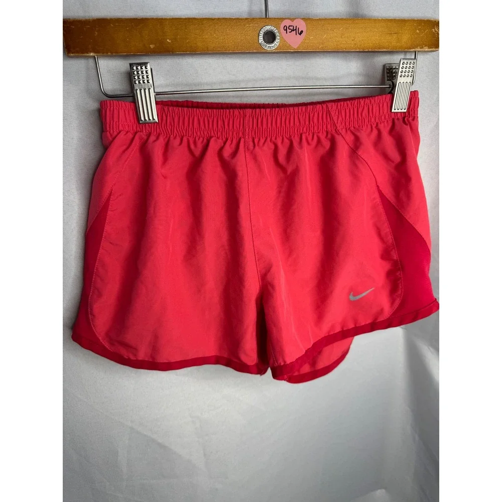Nike Dri-FIT Running Shorts Womens XS Red Mesh Panel Athletic Activewear